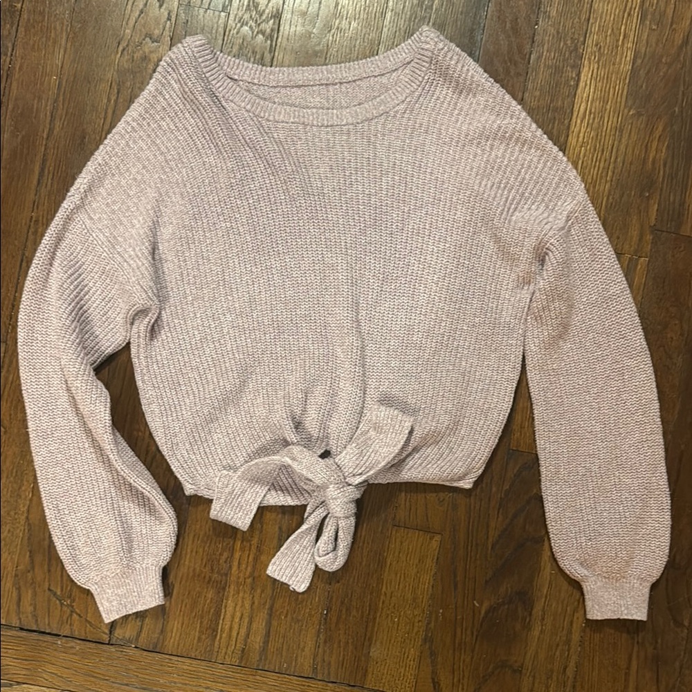 Hollister Blush Tie-Front Sweater